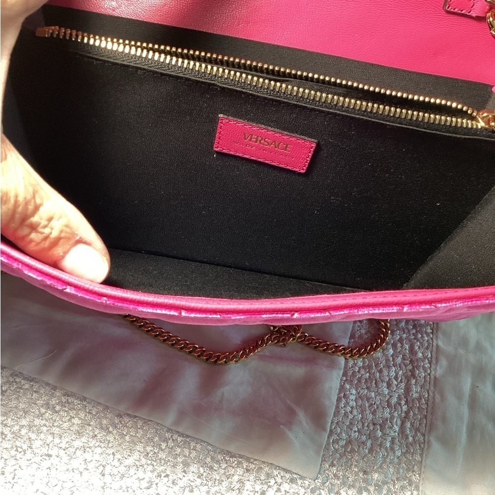 Versace La Medusa Velvet Pink💞NWT PURSE - Picture 9 of 17